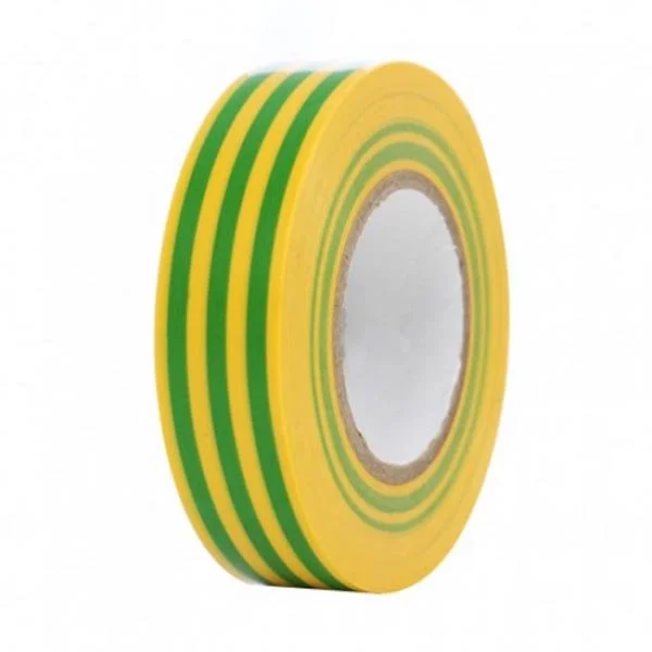 Bandă izolantă PVC 19mm, Galben-Verde