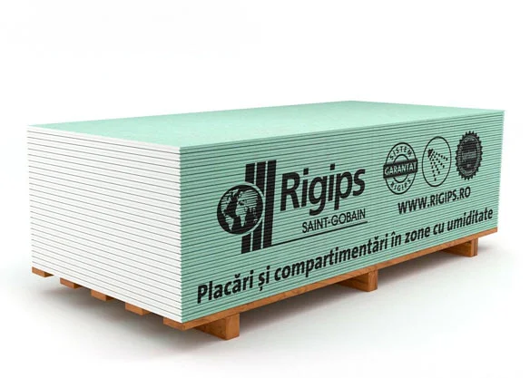Гипсокартон влагостойкий Rigips 2500x1200x12.5мм