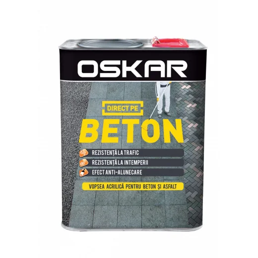 Эмалевая краска OSKAR Beton, красно коричневый, 2.5л