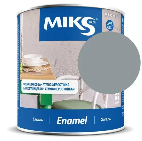 Эмаль алкидная Miks Color серый, 2.8кг