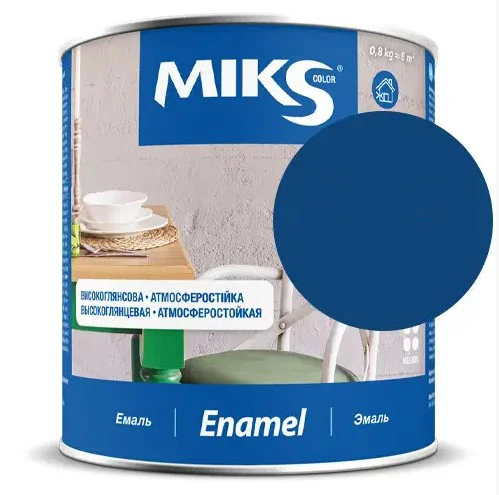 Эмаль алкидная Miks Color синий, 0.8кг