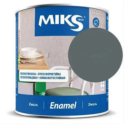 Эмаль алкидная Miks Color тёмно-серый, 2.8кг