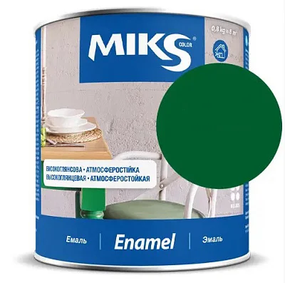 Эмаль алкидная Miks Color зелёный, 2.8кг