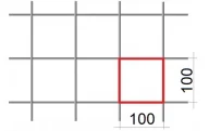 Сетка сварная армирующая ВР 100x100x4мм, 2x1м