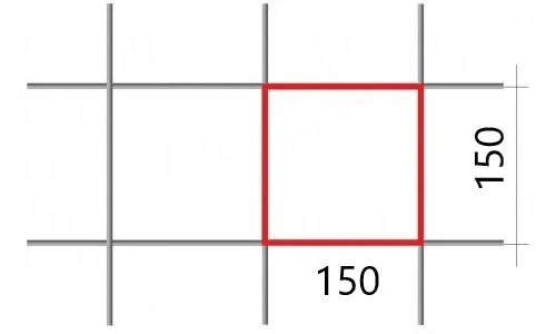 Сетка сварная армирующая ВР 150x150x4мм, 2x1м