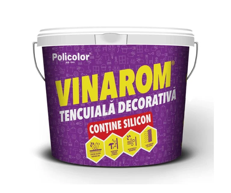 Tencuiala decorativa VINAROM F15 (bob de orez) maro, 25kg