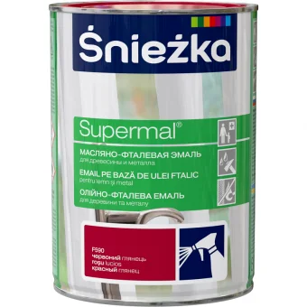 Vopsea email SNIEZKA Supermal roșie 0.8L