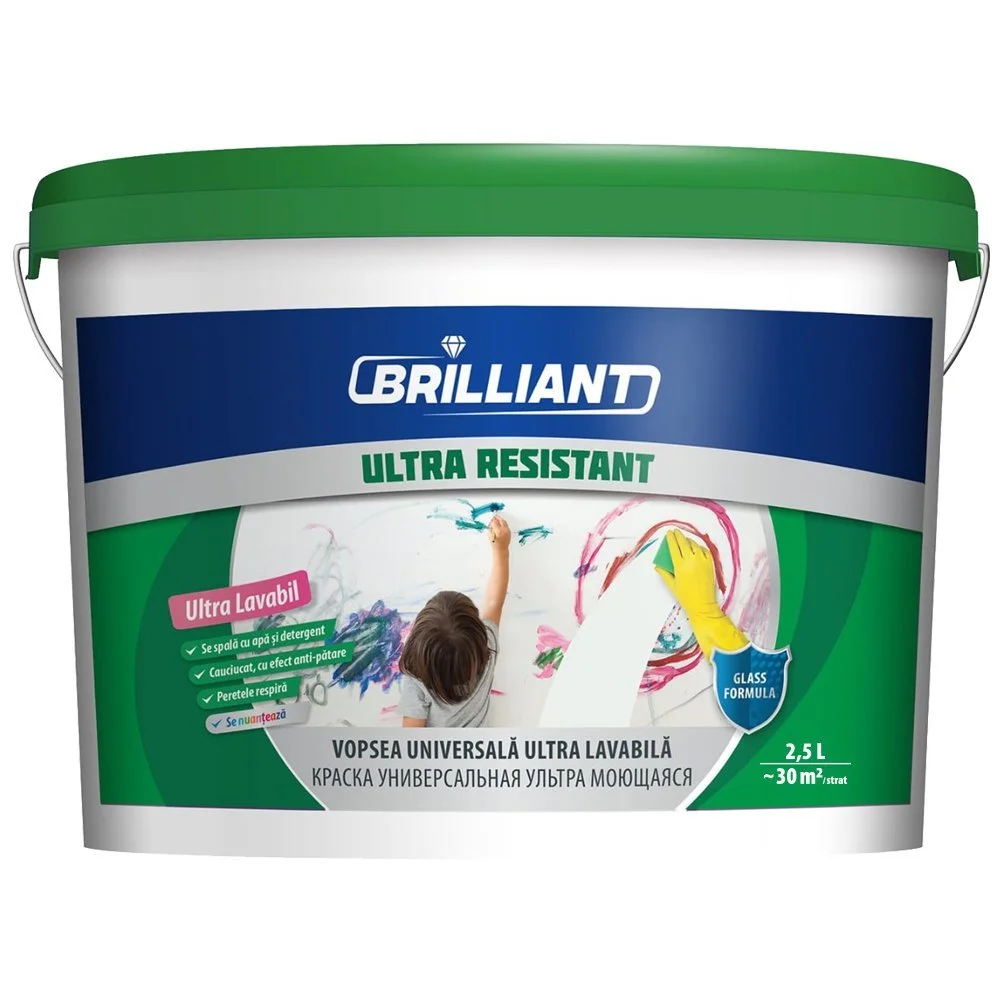 Vopsea universala ultra lavabila Ultra Resistant 2,5L