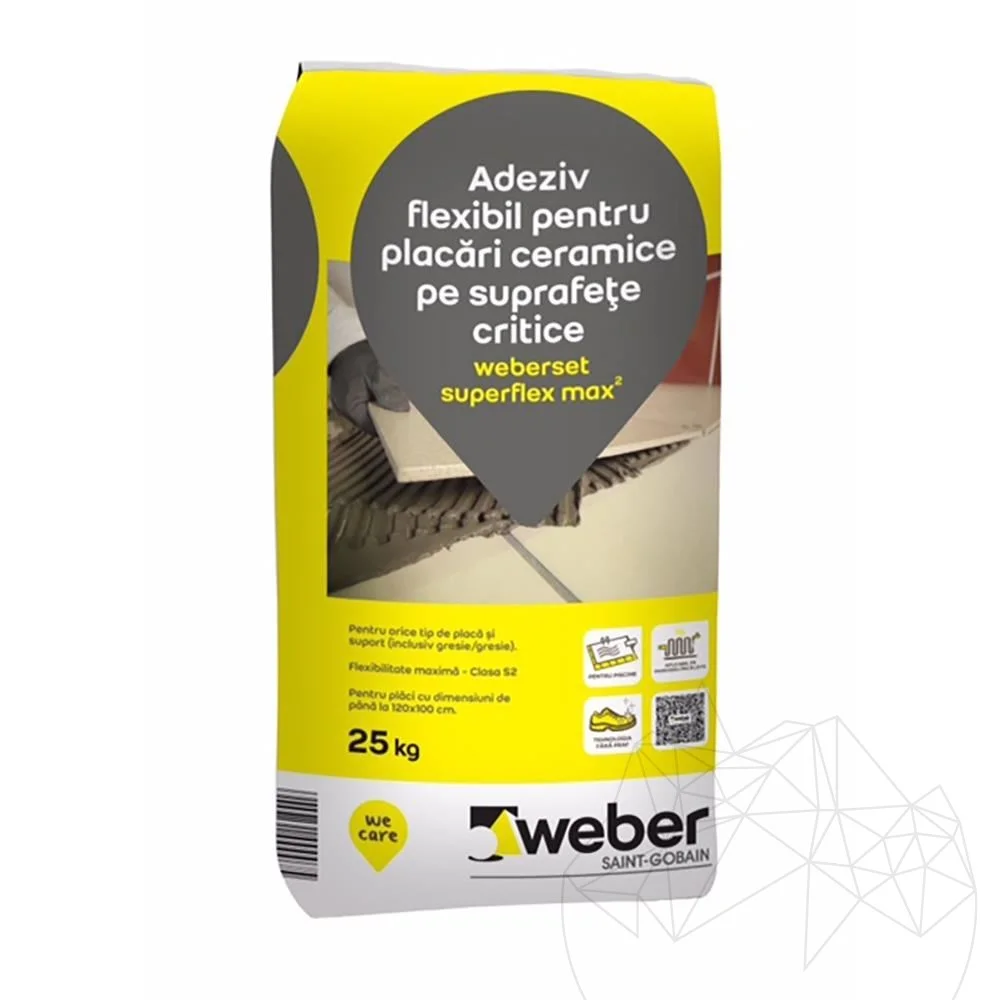 Высокоэластичный клей – weberset superflex max², 25кг